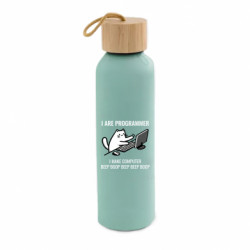 Бутылка для воды Bamboo I are programmer. Кот программист - FATLINE Бутылка для воды Bamboo I are programmer. Кот программист