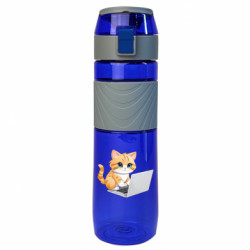 Бутылка для воды Ego Рыжая кошка работает за ноутбуком - FATLINE Бутылка для воды Ego Рыжая кошка работает за ноутбуком