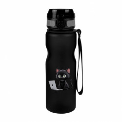 Бутылка для воды River Черный кот за ноутбуком - FATLINE Бутылка для воды River Черный кот за ноутбуком