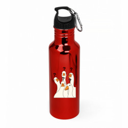 Бутылка металлическая Aurum Гуси – Шо? - FATLINE Бутылка металлическая Aurum Гуси – Шо?