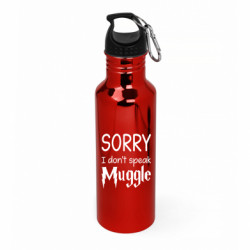 Пляшка металева Aurum Sorry i Don't Speak Muggle - FATLINE Пляшка металева Aurum Sorry i Don't Speak Muggle