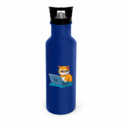 Бутылка металлическая Dynamic кот программист патриот - FATLINE Бутылка металлическая Dynamic кот программист патриот