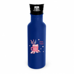 Бутылка металлическая Dynamic Рождественская чашка горячего какао с маршмеллоу - FATLINE Бутылка металлическая Dynamic Рождественская чашка горячего какао с маршмеллоу