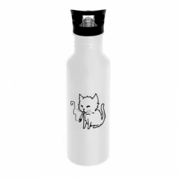 Бутылка металлическая Dynamic Smoking cat - FATLINE Бутылка металлическая Dynamic Smoking cat