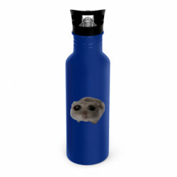 Бутылка металлическая Dynamic Грустный хомяк мем - FATLINE Бутылка металлическая Dynamic Грустный хомяк мем