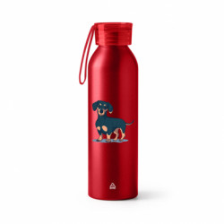 Бутылка металлическая Jumbo Cute dachshund - FATLINE Бутылка металлическая Jumbo Cute dachshund