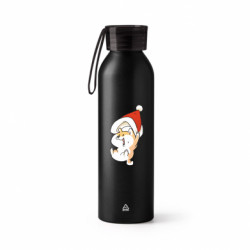 Бутылка металлическая Jumbo Корги с шапочкой Санты - FATLINE Бутылка металлическая Jumbo Корги с шапочкой Санты