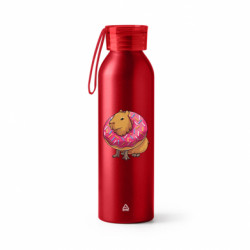 Бутылка металлическая Jumbo Пончик с капибарой - FATLINE Бутылка металлическая Jumbo Пончик с капибарой