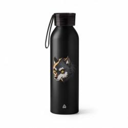 Бутылка металлическая Jumbo Волк с янтарными глазами - FATLINE Бутылка металлическая Jumbo Волк с янтарными глазами