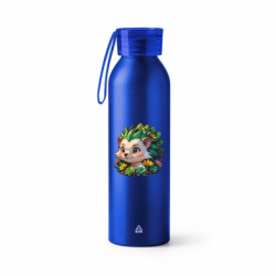 Бутылка металлическая Jumbo Зеленый ёжик в суккулентах - FATLINE Бутылка металлическая Jumbo Зеленый ёжик в суккулентах