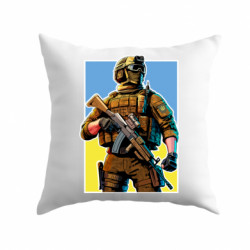 Подушка габардин Принт Воїн ЗСУ - FATLINE Подушка габардин Принт Воїн ЗСУ