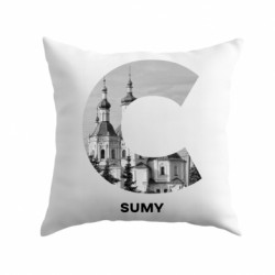 Подушка габардин Sumy Black & White - FATLINE Подушка габардин Sumy Black & White