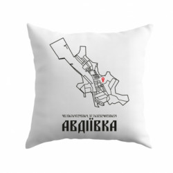 Подушка плюш Карта Авдеевка