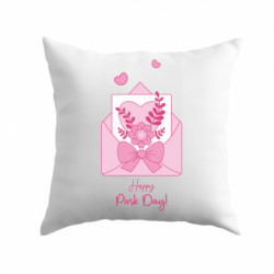 Подушка плюш Лист Happy Pink Day - FATLINE Подушка плюш Лист Happy Pink Day