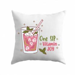 Подушка плюш Розовый гуава витаминный коктейль