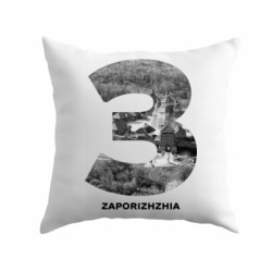 Подушка плюш Zaporizhzhia Black & White - FATLINE Подушка плюш Zaporizhzhia Black & White