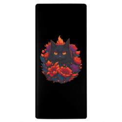 Повербанк 10000 mAh Чорний кіт у чорнобривцях - FATLINE Повербанк 10000 mAh Чорний кіт у чорнобривцях