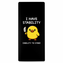 Повербанк 10000 mAh Мемний принт з качкою з ножем — «Я маю стабільність (здатність штрикати)» — іронічний гумор, кумедна ілюстрація - FATLINE Повербанк 10000 mAh Мемний принт з качкою з ножем — «Я маю стабільність (здатність штрикати)» — іронічний гумор, кумедна ілюстрація