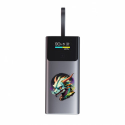 Повербанк 9000 mAh Unic Чорнильний портрет злого дракона - FATLINE Повербанк 9000 mAh Unic Чорнильний портрет злого дракона