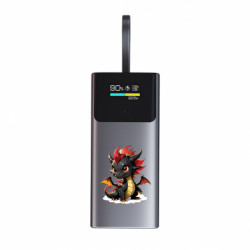 Повербанк 9000 mAh Unic Чорний з червоним милий дракончик - FATLINE Повербанк 9000 mAh Unic Чорний з червоним милий дракончик