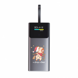 Повербанк 9000 mAh Unic Радісний різдвяний поні з гірляндою - FATLINE Повербанк 9000 mAh Unic Радісний різдвяний поні з гірляндою