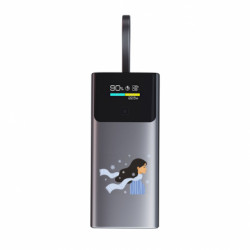 Повербанк 9000 mAh Unic Зимова дівчина в профіль зі сніжинками - FATLINE Повербанк 9000 mAh Unic Зимова дівчина в профіль зі сніжинками