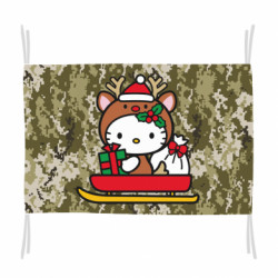 Флаг Китти на санках