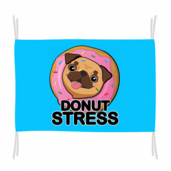 Флаг Мопс заедает стресс - FATLINE Флаг Мопс заедает стресс