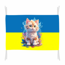 Флаг Мультяшный котик - FATLINE Флаг Мультяшный котик
