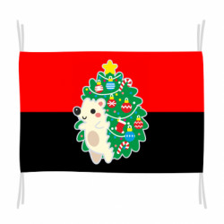 Флаг Новогодний ёж-ёлка - FATLINE Флаг Новогодний ёж-ёлка
