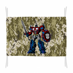 Флаг Оптимус Прайм з мечом та щитом