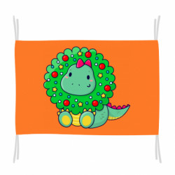 Флаг Christmas dinosaur - FATLINE Флаг Christmas dinosaur