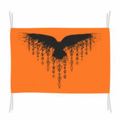 Прапор Ворон з рунами на крилах - FATLINE Прапор Ворон з рунами на крилах