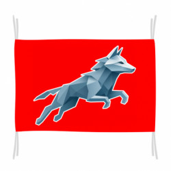 Флаг Волк полигональный