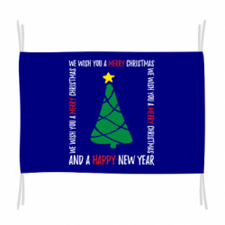 Прапор We wish you a merry christmas - FATLINE Прапор We wish you a merry christmas
