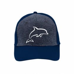 Премиум кепка Dolphin outline minimalist - FATLINE Премиум кепка Dolphin outline minimalist
