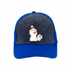 Премиум кепка Корги метит снеговика - FATLINE Премиум кепка Корги метит снеговика