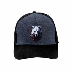 Премиум кепка Яростный белый медведь - FATLINE Премиум кепка Яростный белый медведь