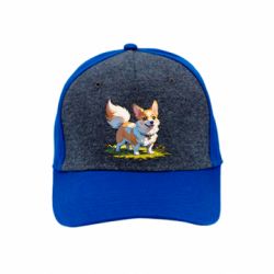 Премиум кепка Счастливый корги - FATLINE Премиум кепка Счастливый корги