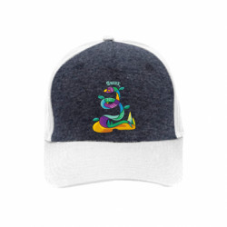 Преміум кепка змія абстрактна різнокольорова - FATLINE Преміум кепка змія абстрактна різнокольорова