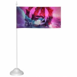 Флажок настольный Avengers logo and space - FATLINE Флажок настольный Avengers logo and space