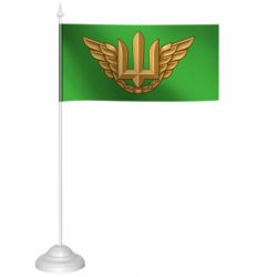 Флажок настольный Беретный знак Воздушных сил Вооруженных сил Украины - FATLINE Флажок настольный Беретный знак Воздушных сил Вооруженных сил Украины