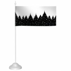 Прапорець настільний Чорно-біла зима - FATLINE Прапорець настільний Чорно-біла зима