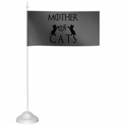 Прапорець настільний Mother of cats1 - FATLINE Прапорець настільний Mother of cats1