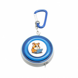 Рулетка-брелок Хомяк программист с ноутом - FATLINE Рулетка-брелок Хомяк программист с ноутом