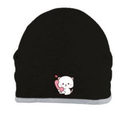 Шапка Білий котик з телефоном - FATLINE Шапка Білий котик з телефоном