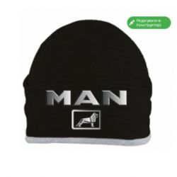 Шапка чорна (XL)  Man logo and lion  - FATLINE