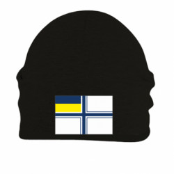 Шапка на флисе Военно-морской флаг ВСУ - FATLINE Шапка на флисе Военно-морской флаг ВСУ
