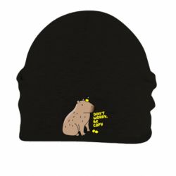 Шапка на флисе Будь Капибарой - FATLINE Шапка на флисе Будь Капибарой