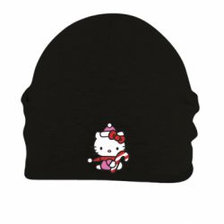 Шапка на флісі Christmas Kitty with candy - FATLINE Шапка на флісі Christmas Kitty with candy